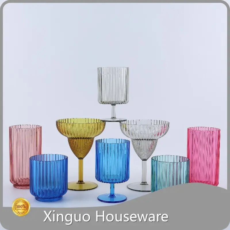 Custom Printed Plastic Glasses Acrylic(Mainly MS/AS/PS，or Acrylic/PC/Tritan) by Xinguo 1