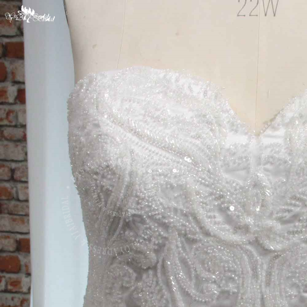 RSW1957 Yiaibridal Beaded Lace Appliques Mermaid Curvy Plus Size Women Dresses 9