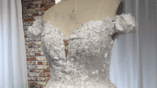 RSW2001 Elegant Plus Size Women V-Neck Full Sleeve Off The Shoulders Wedding Dress Beading Pearls Bridal Gowns 10