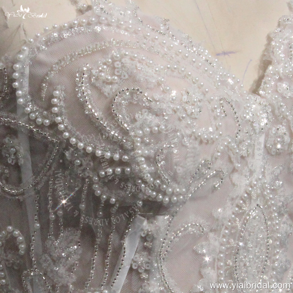 RSW2024 Luxury Heavy Crystal Hand Beading Fitting Sheath Bridal Dresses Wedding Evening Party  Dress 9