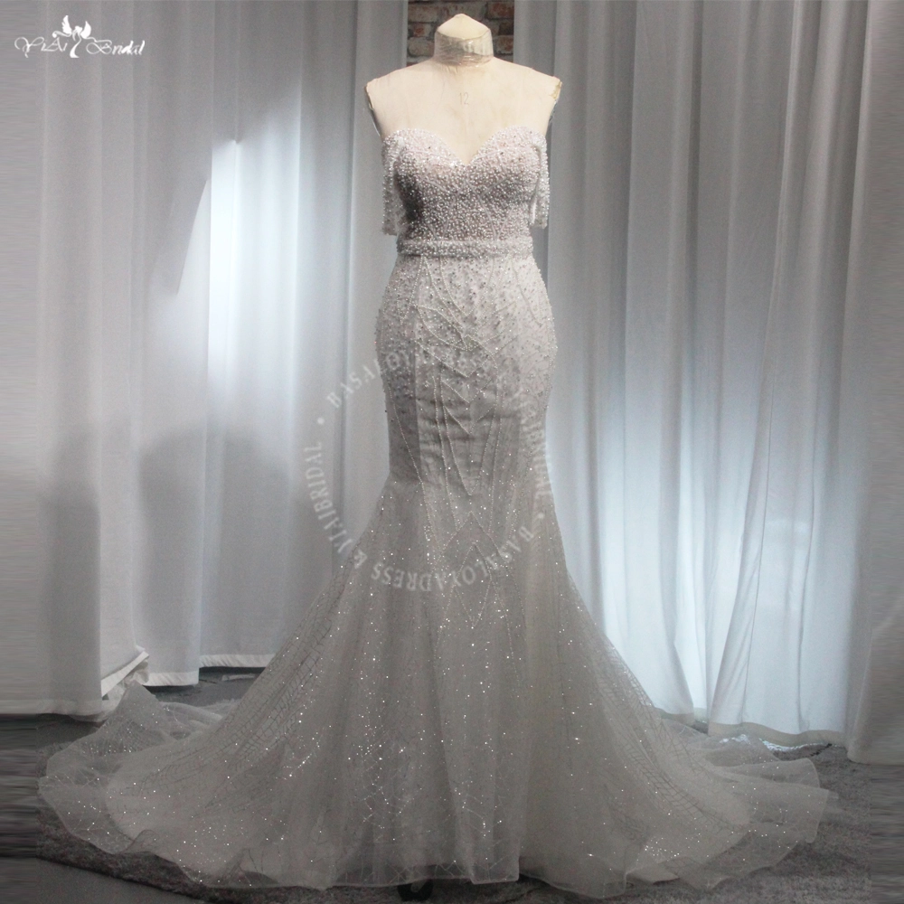 Elfenbein Brautkleider für Frauen 2024 Braut Robe De Mariée Ärmellose Hofschleppe Sexy Sweetheart Boho Brautkleider 1