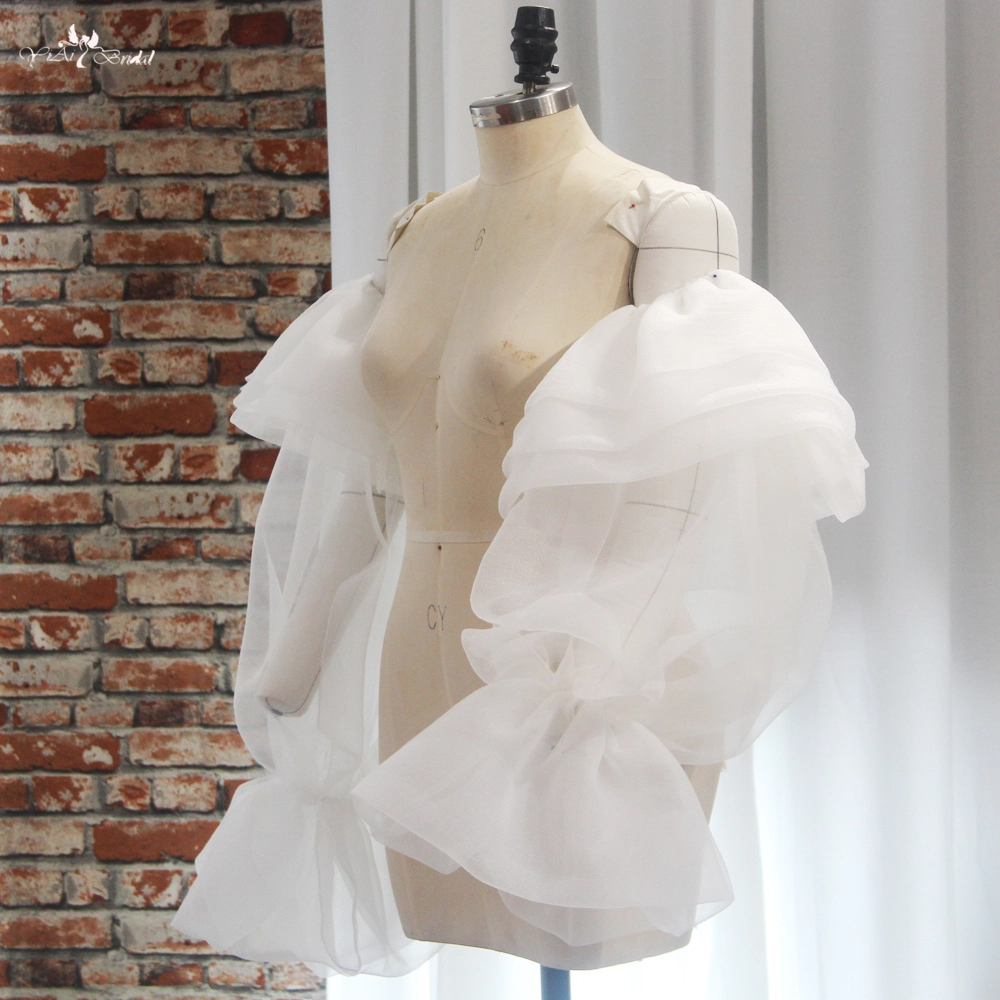 Detachable Organza Wedding Sleeves Bicep Long Sleeves 1