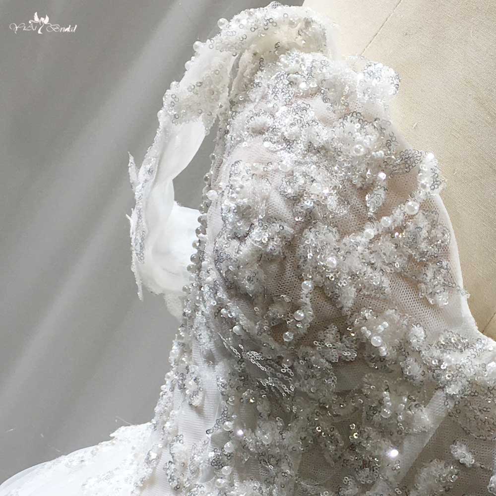 Wunderschönes individuelles glitzerndes Brautkleid RSW1848, A-Linie, Spitze, Boho-Strand, Vintage, schlichtes schulterfreies Brautkleid 9