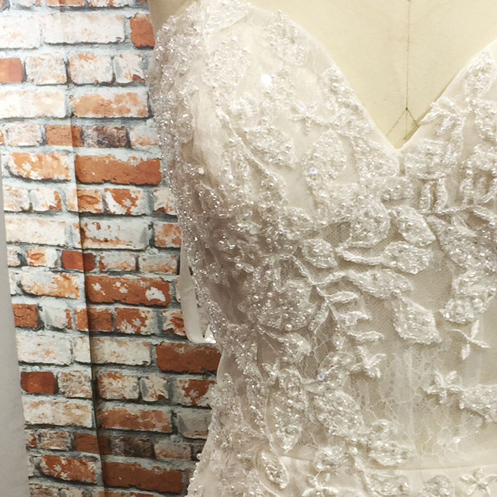 Brautkleider RSW1903 Spaghettiträger, rückenfrei, Meerjungfrau-Spitzen-Brautkleid 8