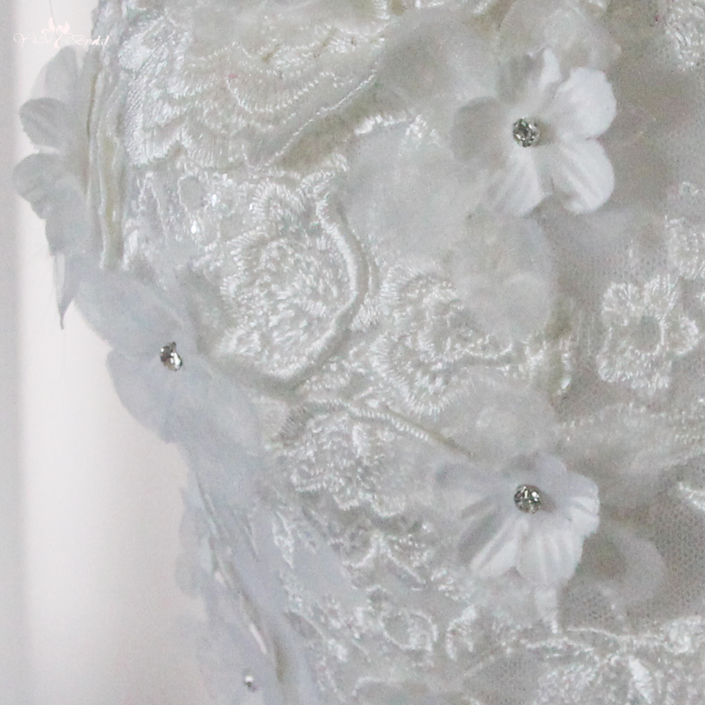 Sweetheart Bridal Dresses Mermaid Lace Tulle With Applique And Beads Court Train RSW1879 African Wedding Gowns 11