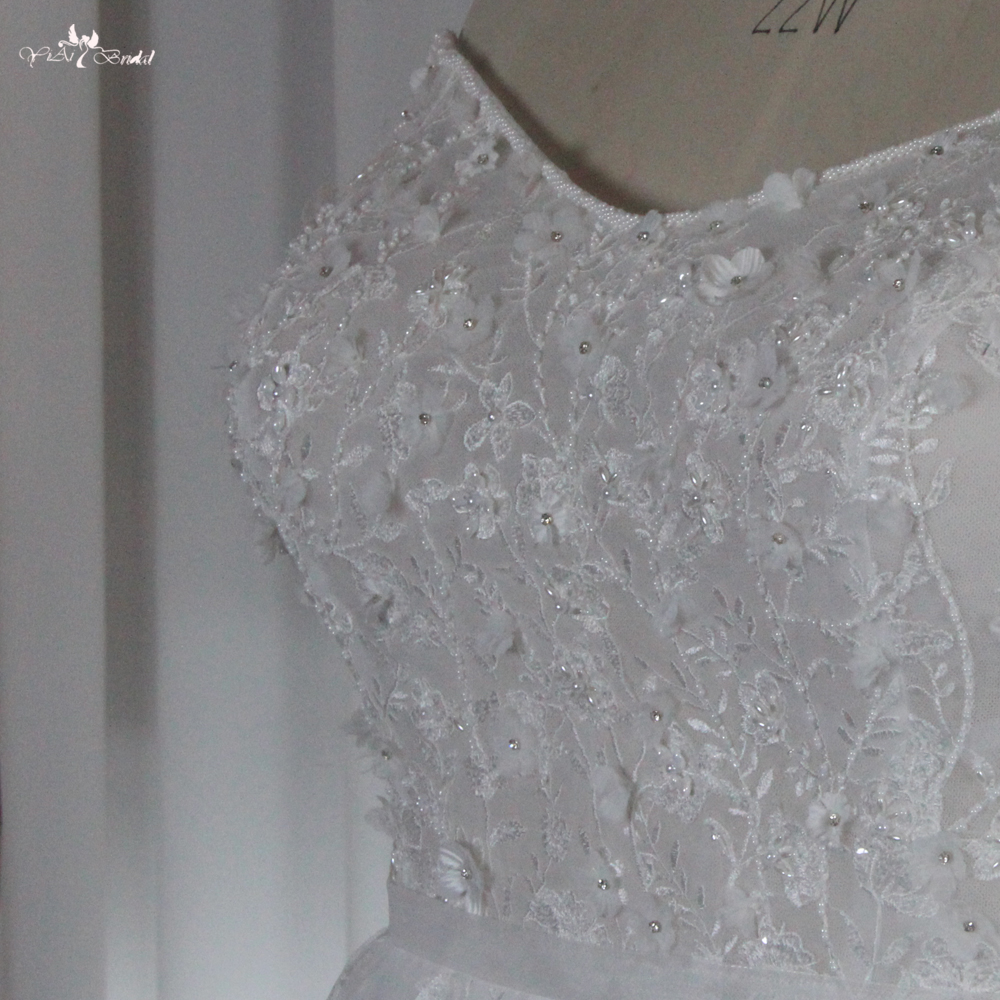 RSW1871 Curvy Women Lace Wedding Dress Fit And Flare Dress 8