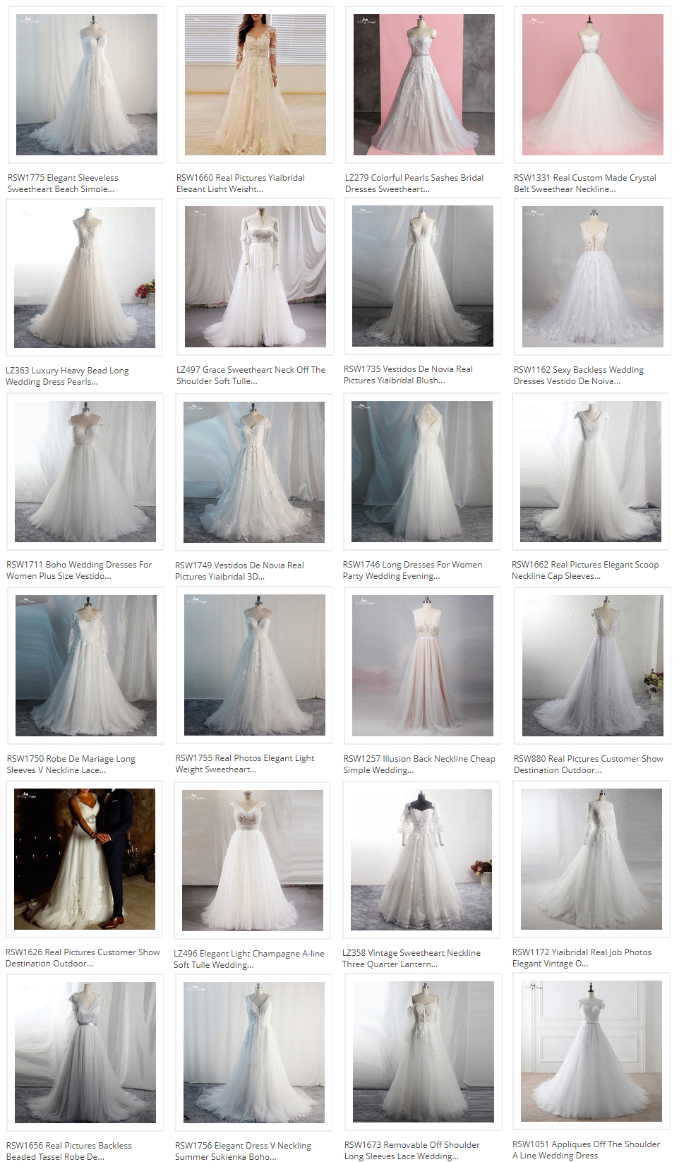 A Line Wedding Dress Plus Size Dress Sexy Pluging Neckline RSW1872 Lace Curvy Women Dress Custom Made 11