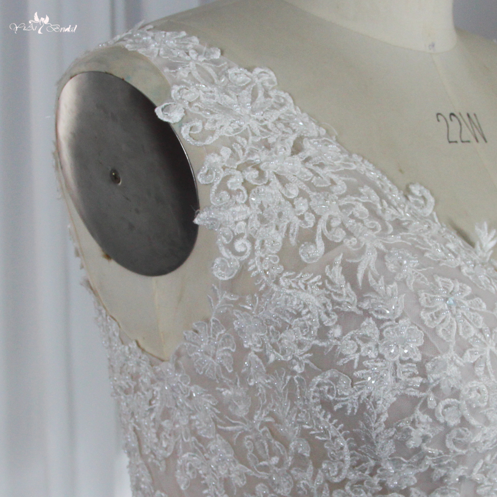 Best Chiffon Wedding Dress Beach Dress V Neckline A Line Summer Bride Dress Plus Size RSW1876 9