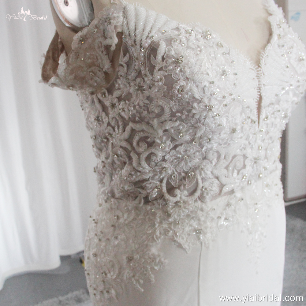 RSW1860 Off The Shoulders Mermaid Wedding Dress Curvy Women Design 9