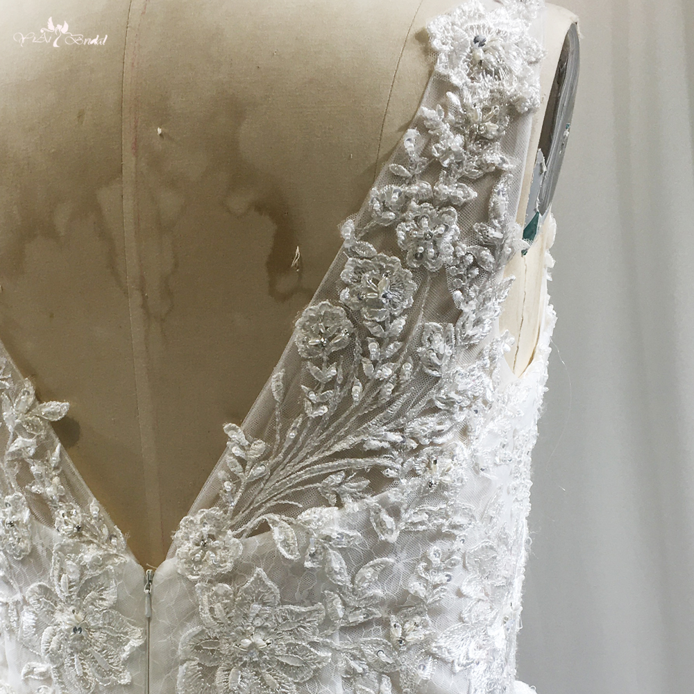 RSW1845 V Neckline Bridal Wedding Dresses For Plus Size Women 7