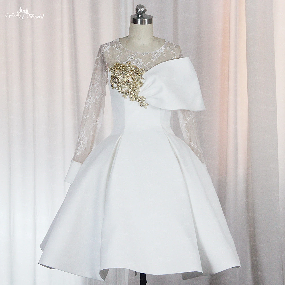 RSW1867 Long Sleeves Short Ball Gown 1