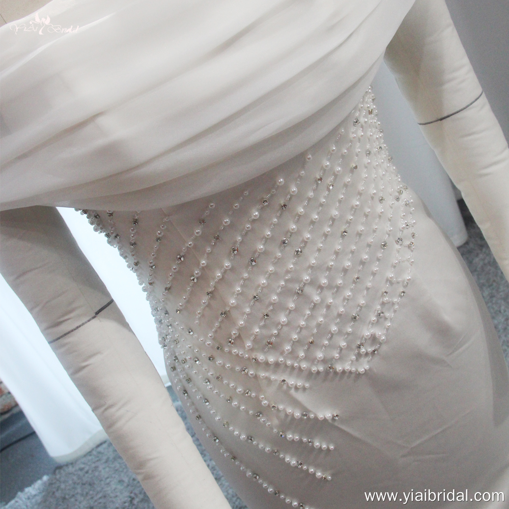 RSW1905 Off Shoulder Mermaid Satin Wedding Gowns 8