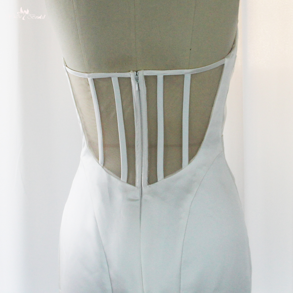 RSW1856 Sweetheart Mermaid Wedding Dress With Cut-Out Lace Train 7