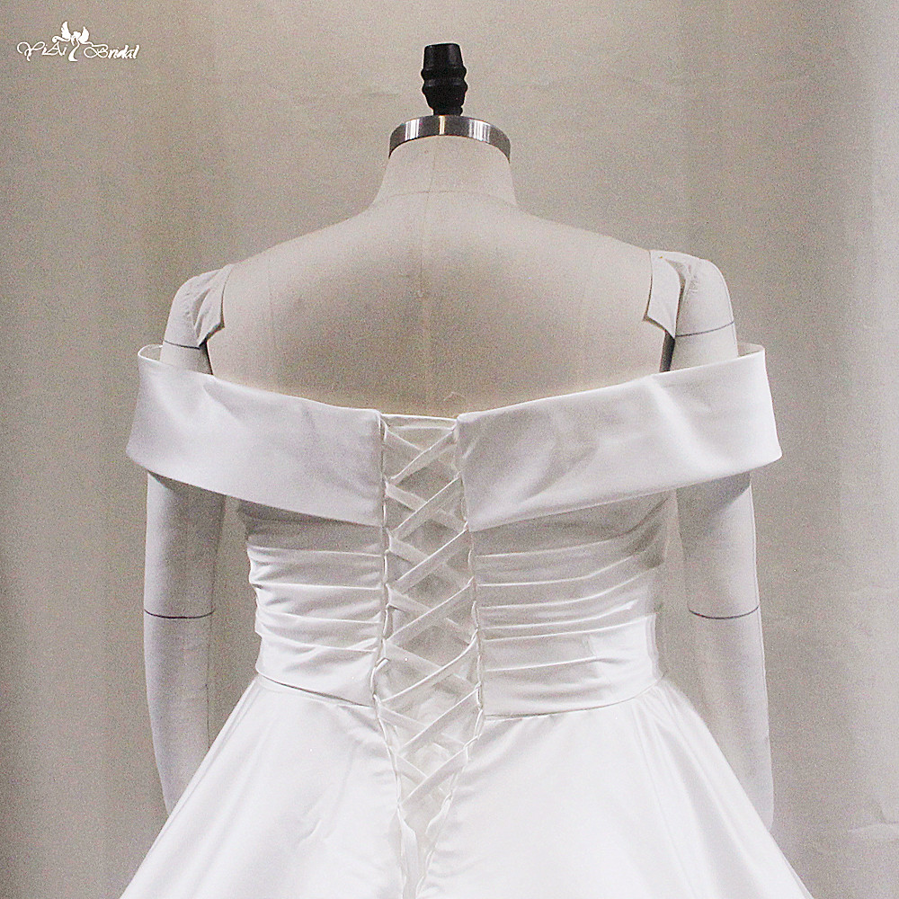 LZ481 Off Shoulder Wedding Dress Plus Size Bridal Gown 9