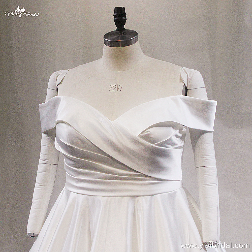 LZ481 Off Shoulder Wedding Dress Plus Size Bridal Gown 8