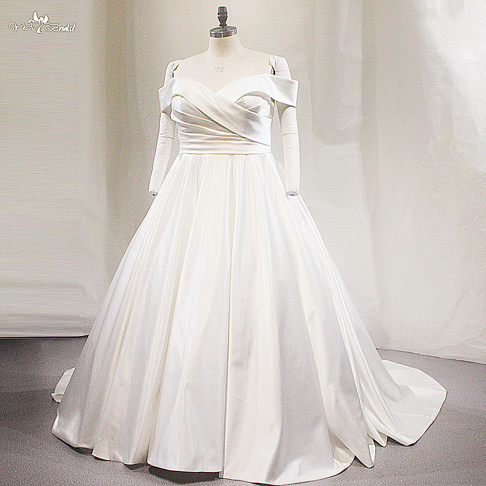 LZ481 Off Shoulder Wedding Dress Plus Size Bridal Gown 10