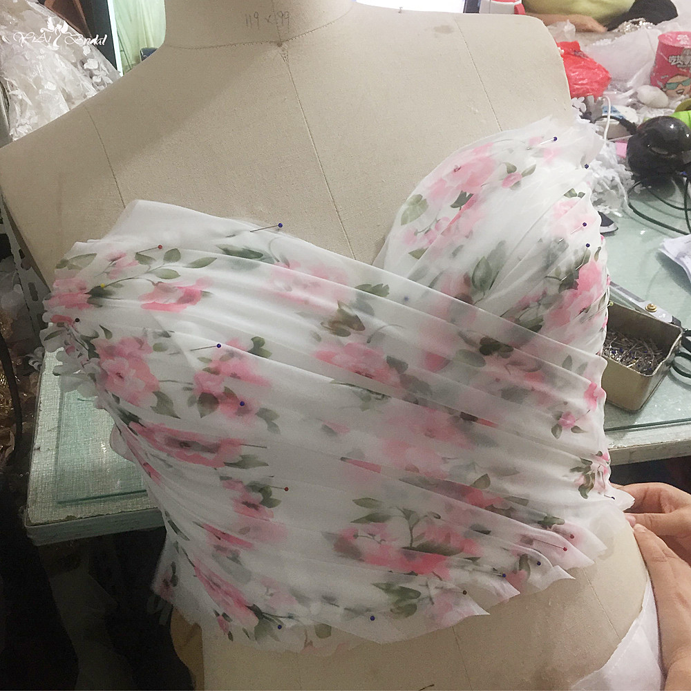 Kadın Kıyafeti Uzun Balo Elbisesi RSE865 Balenli Üst Çiçek Desenli Sonbahar İlkbahar Parti Elbisesi Balo Elbisesi 11