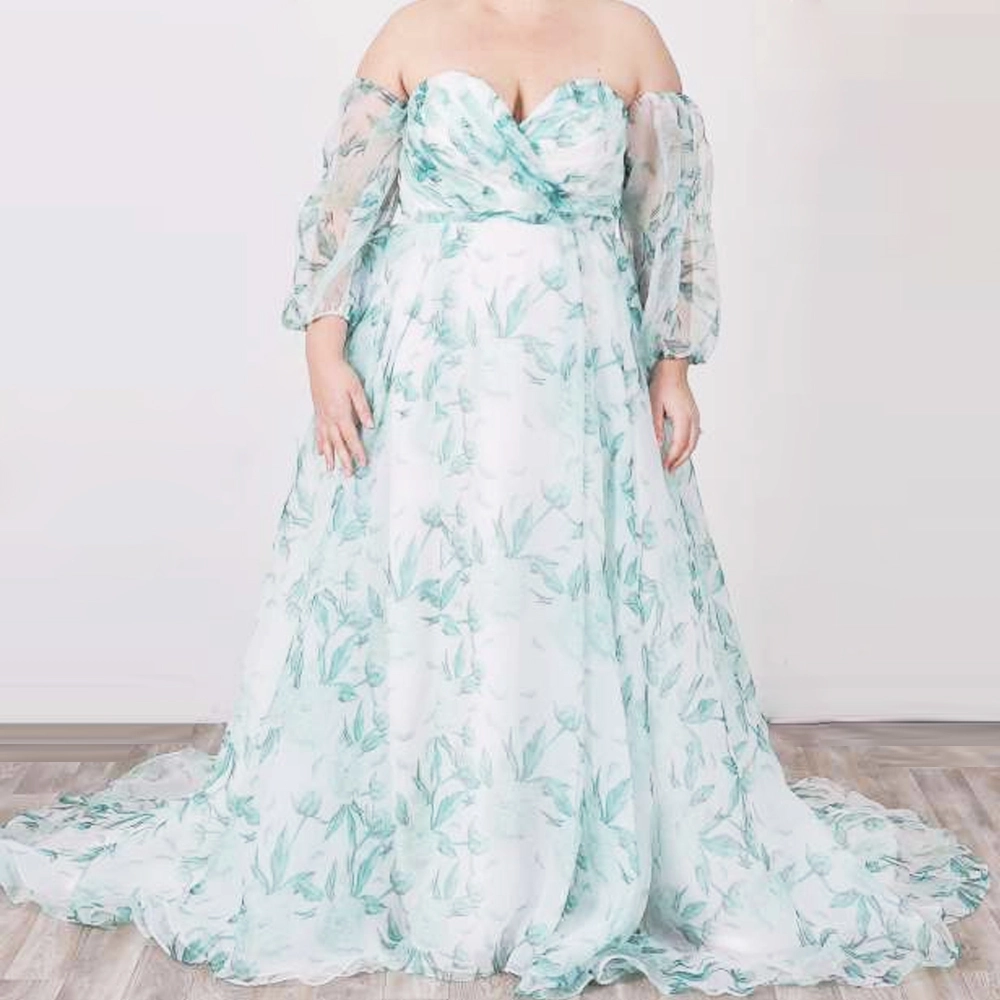 Women Lantern Sleeve Club Party Evening Dress vestido floral de verano para muje Plus Size Women's Dresses Floral 1