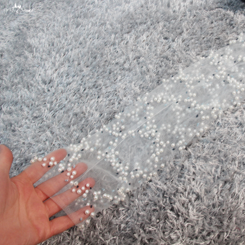 Customized Tulle Socks Pearls Beaded Hand Gloves For Wedding Gown RSG28 manufacturers From China | Yiaibridal 6