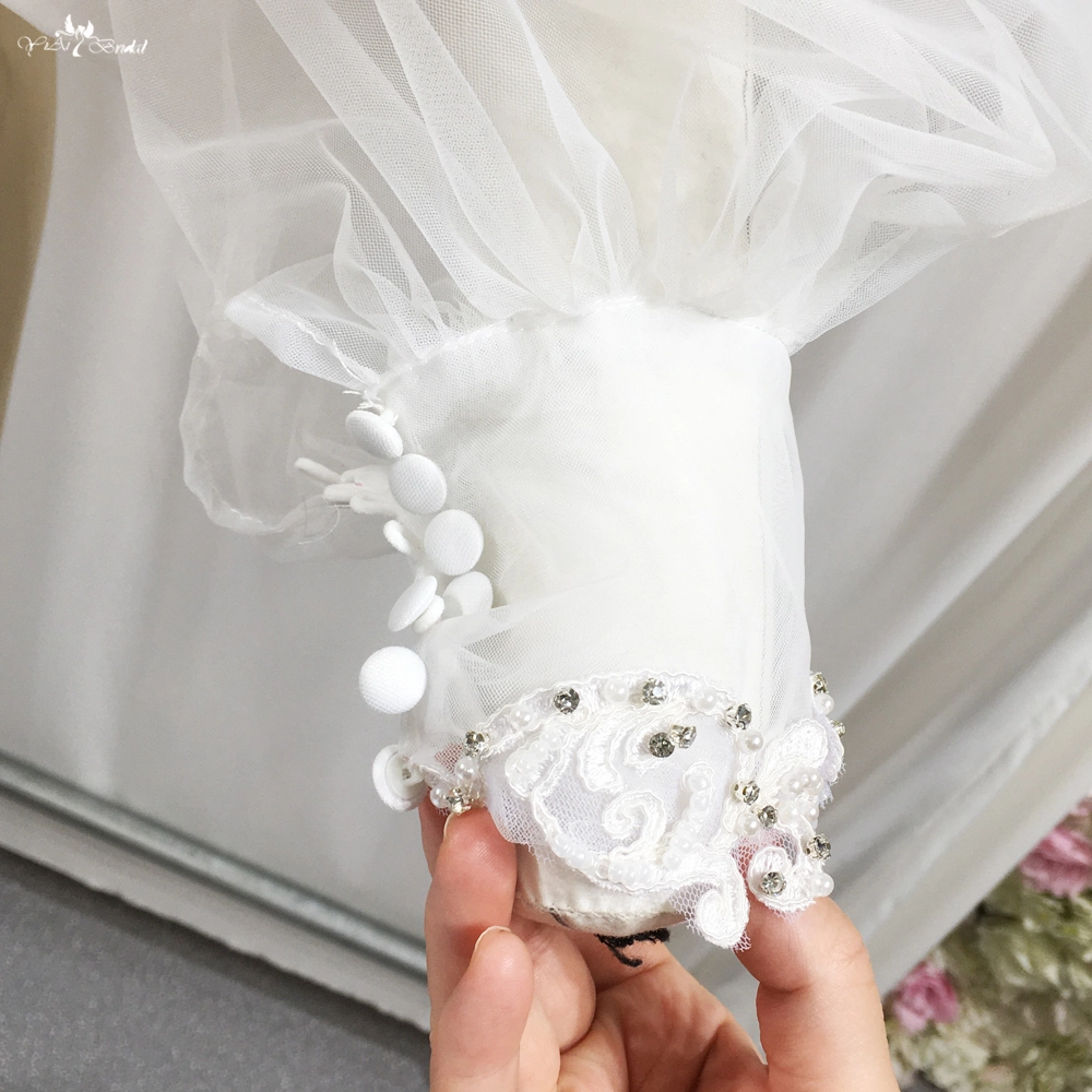 Customized Puffy Tulle Wedding Gloves Sleeves For Bride RSG29 manufacturers From China | Yiaibridal 1