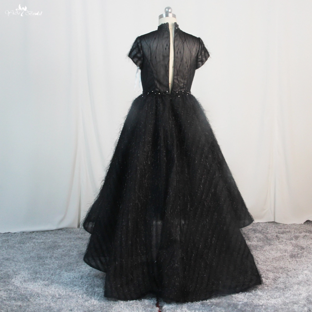 Short Sleeves Customized Kids Black Dress FG97 manufacturers From China | Yiaibridal 1