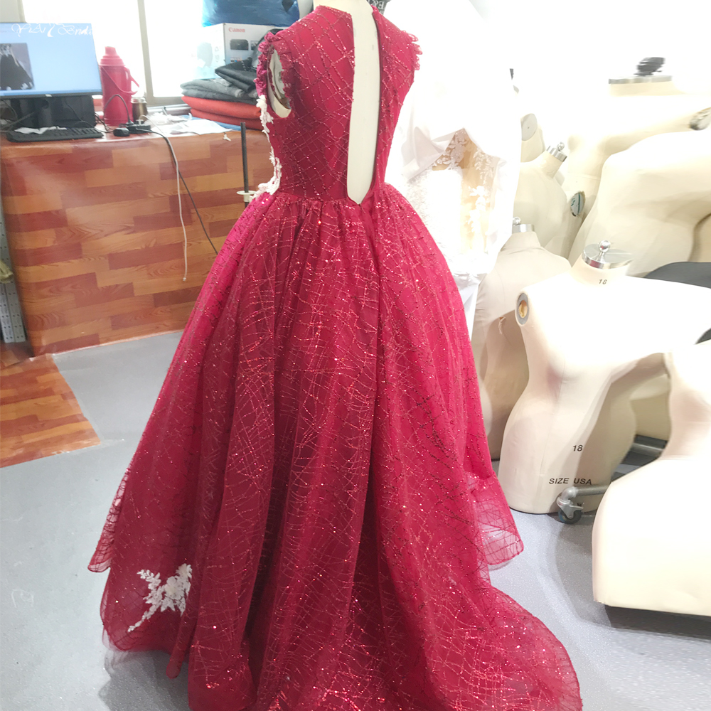 Little Girl Wedding Dresses Red Pageant Flower Girls Dresses FG105 6