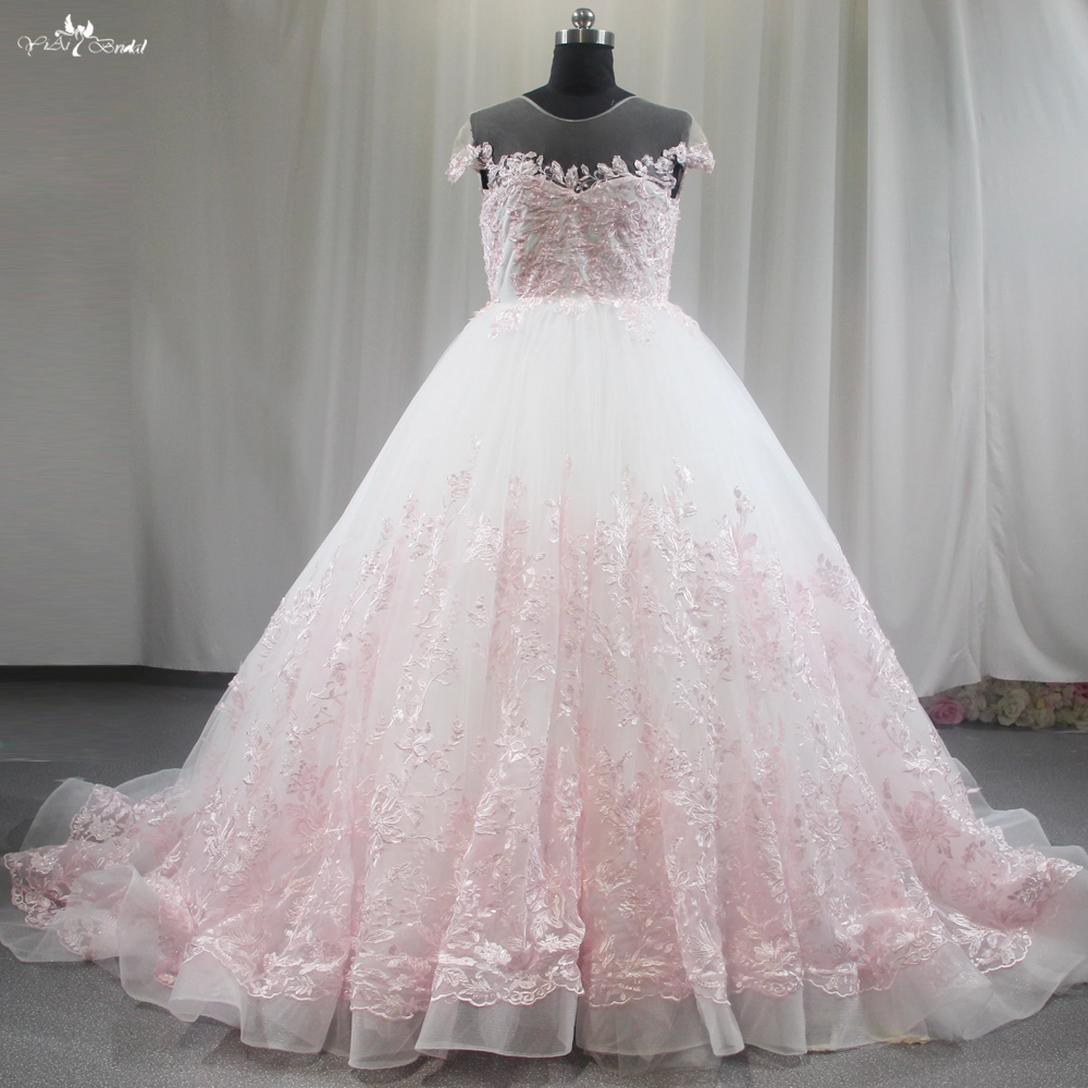Pink Lace Little Girl Wedding Dresses FG109 1