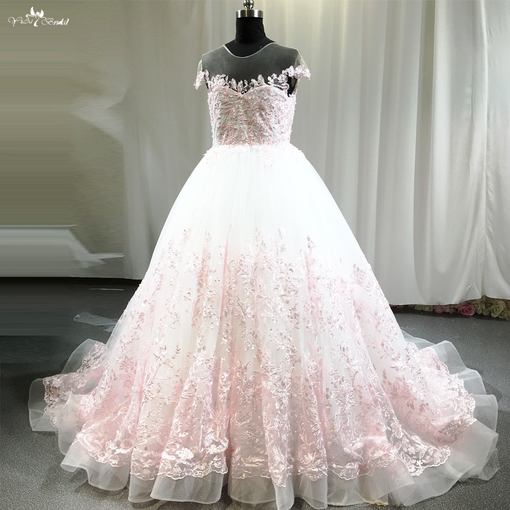 Pink Lace Little Girl Wedding Dresses FG109 6