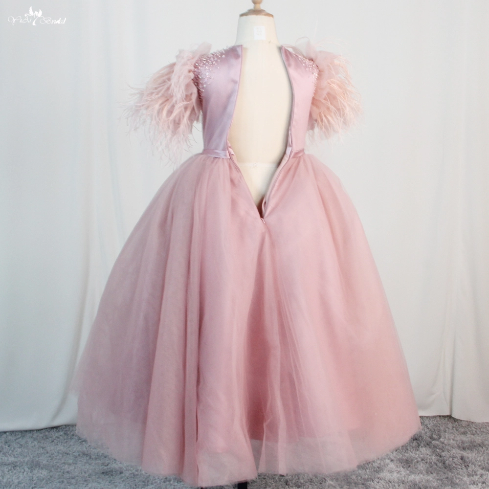 Customized Puffy Tulle Skirt Short Sleeves Girls Dress For Wedding FG92 manufacturers From China | Yiaibridal 1