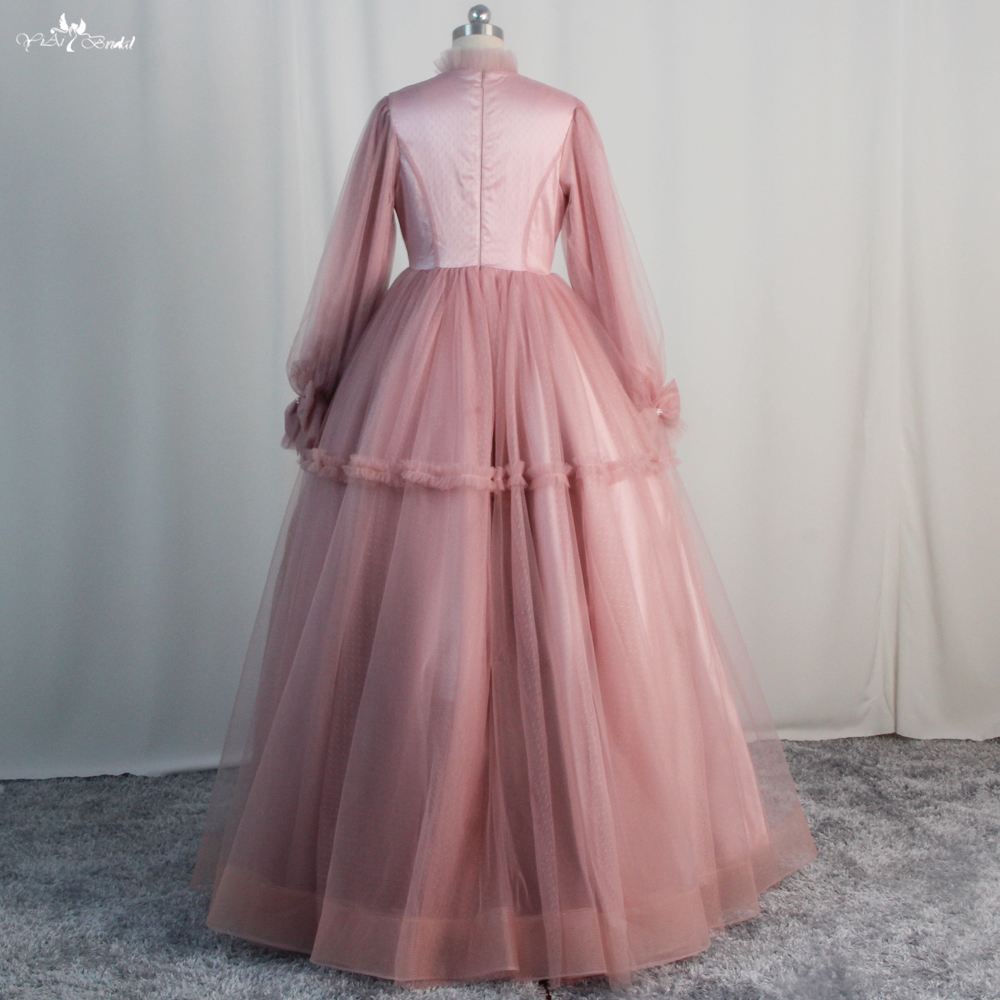 Customized Pink Tulle Long Sleeve Flower Girl Dresses FG98 manufacturers From China | Yiaibridal 8