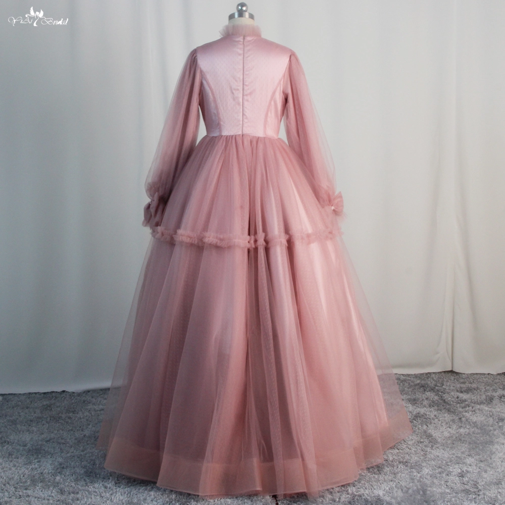 Customized Pink Tulle Long Sleeve Flower Girl Dresses FG98 manufacturers From China | Yiaibridal 1