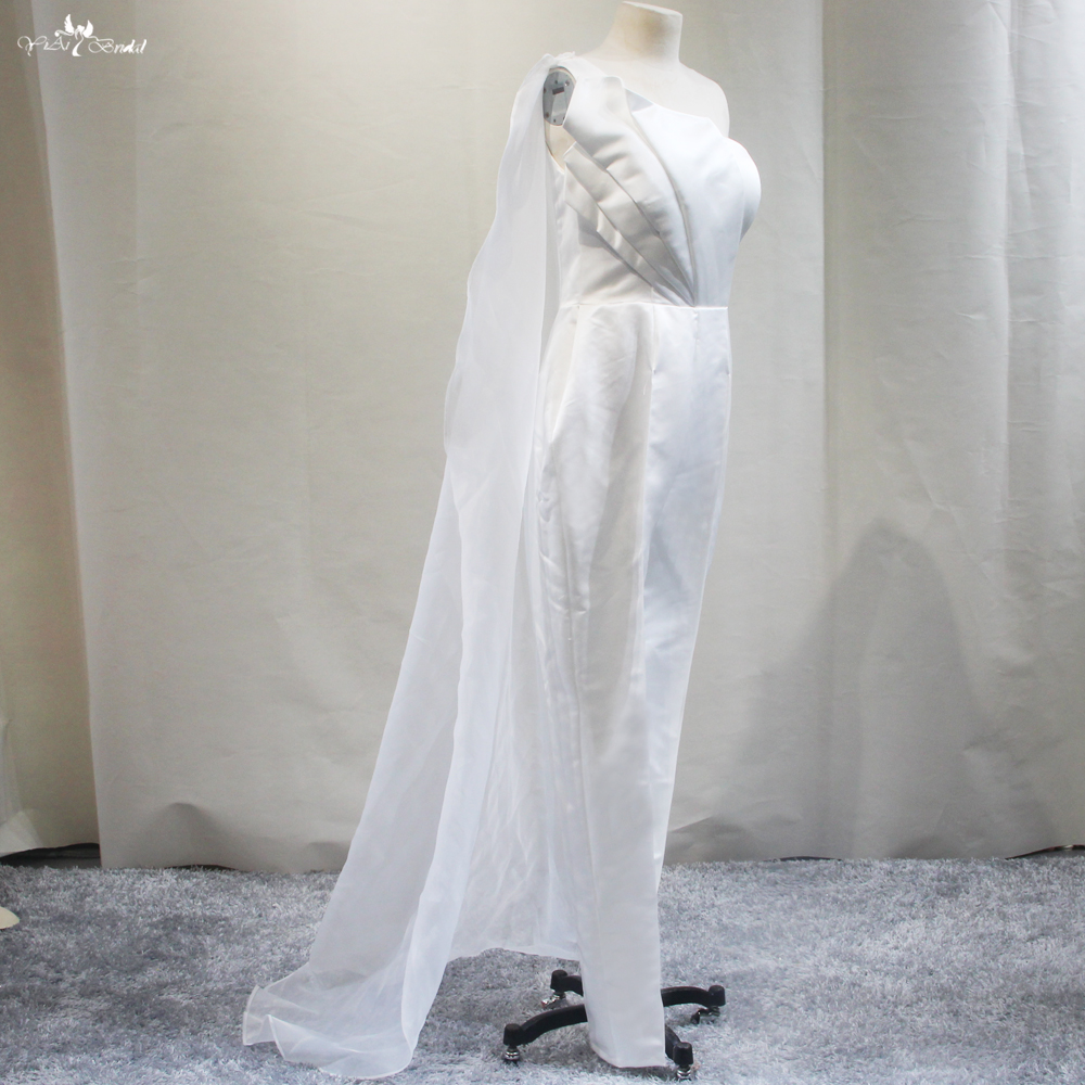 Customized Satin Wedding Dress Bridal Jumpsuit With Cape RSW1793 manufacturers From China | Yiaibridal 7