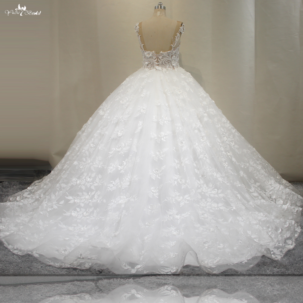 Best Customized Ball Gown Wedding Dress With 3D Flowers Manufacturers From China | Yiaibridal RSW1795 9
