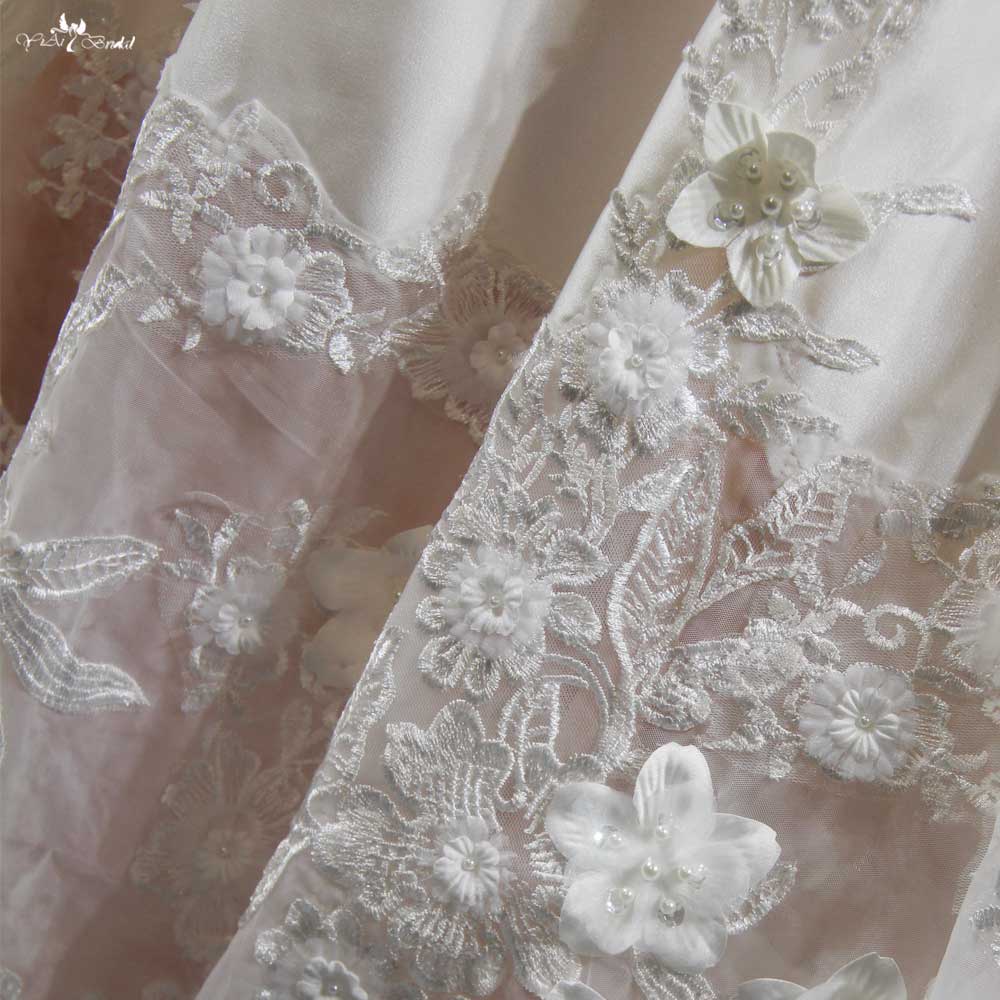 Customized V Neckline Plus Size Wedding Dress Satin Dress For Big Women RSW1799 manufacturers From China | Yiaibridal 5