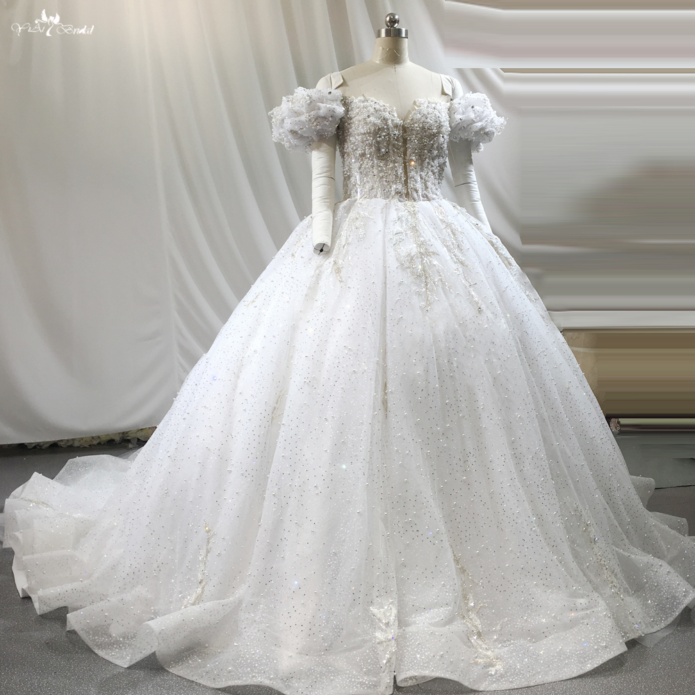 Maßgeschneidertes Ballkleid-Hochzeitskleid im Prinzessin-Stil, schulterfrei, flauschig, RSW1821, Hersteller aus China | Yiaibridal 7