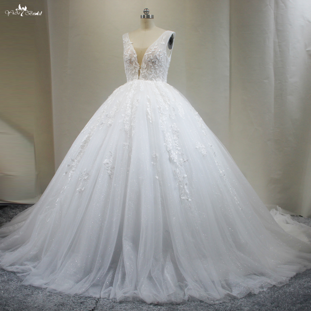 Customized V Neckline Princess Ball Gown Wedding Dress Manufacturers From China | Yiaibridal 8