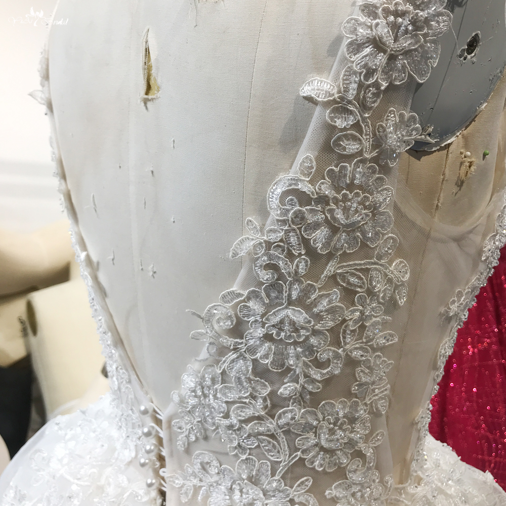 Princess Ball Gown Wedding Dress V Neckline Sleeveless RSW1811 7