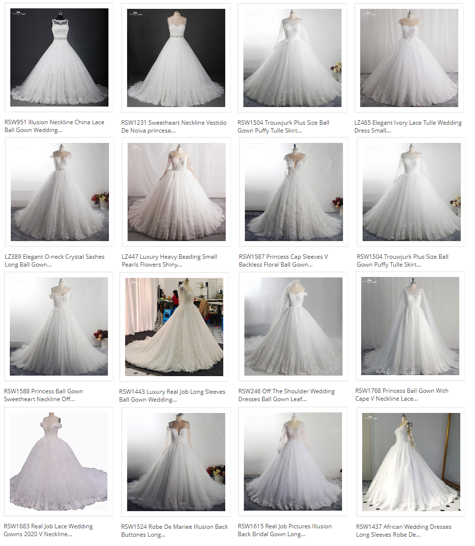 Princess Ball Gown Wedding Dress V Neckline Sleeveless RSW1811 9