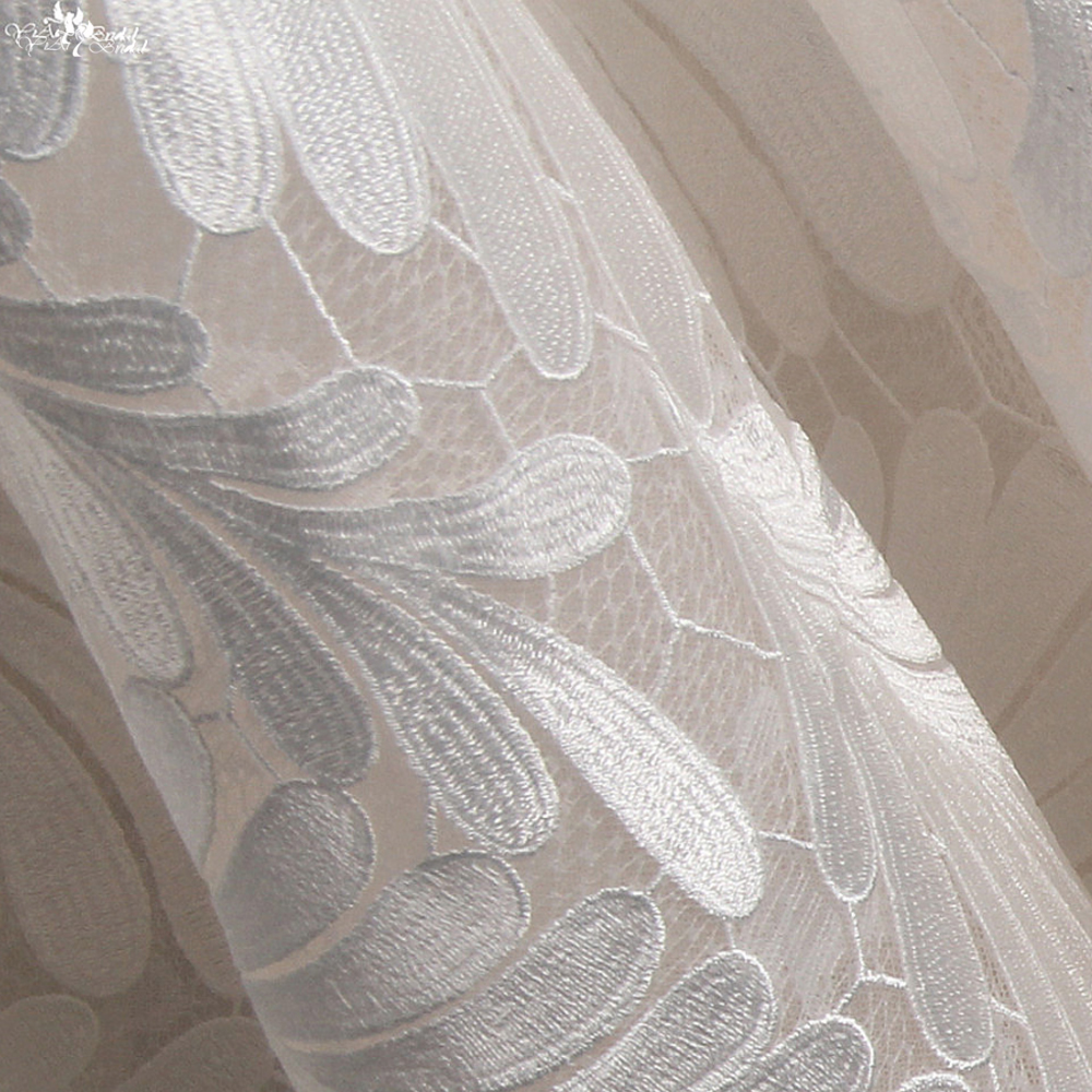 Leaves Lace Pattern Sweetheart Wedding Ball Gown Floor Length RSW1747 11