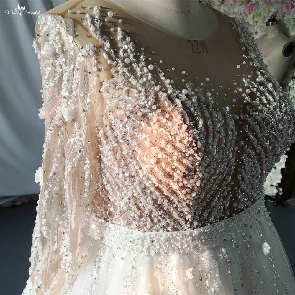 Heavy Beading Luxury Wedding Dress Plus Size Big Woman Long Sleeves RSW1833 9
