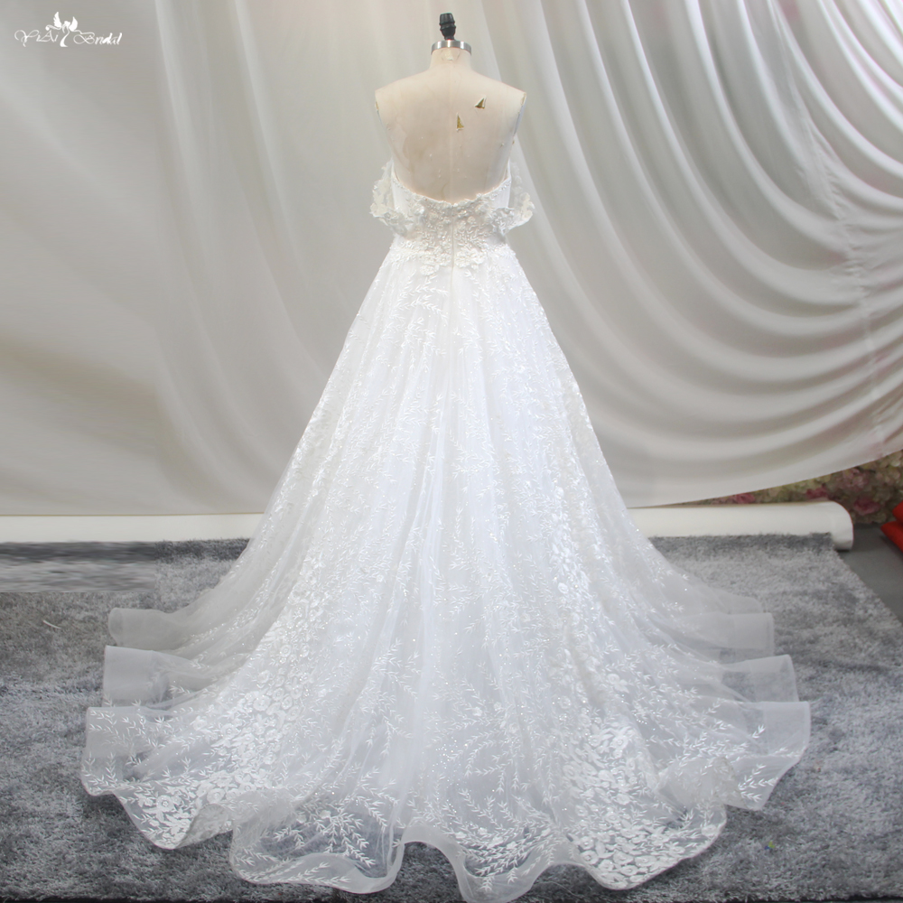 最高のオフショルダーAラインレースウェディングドレス会社RSW1802