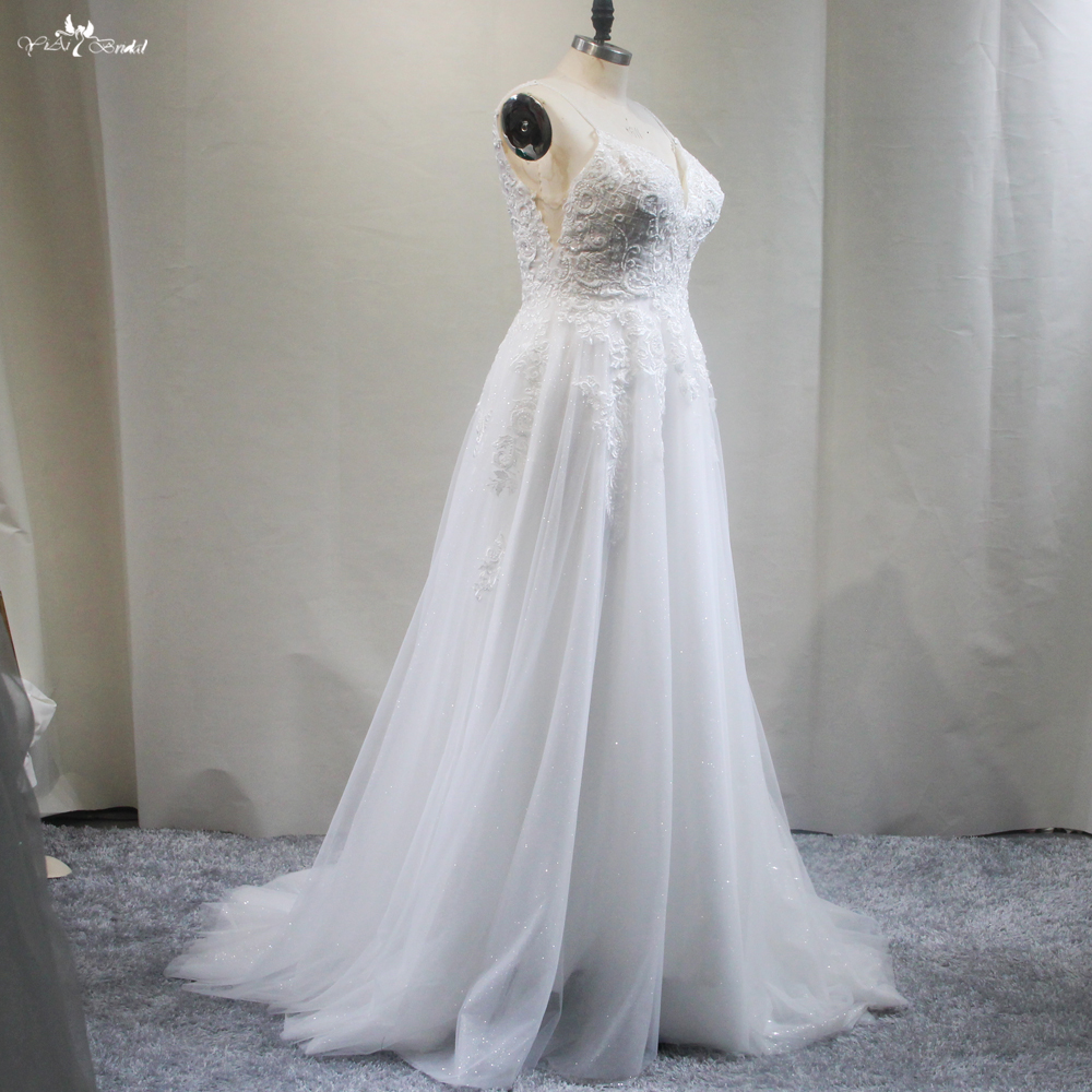 Pregnant Wedding Dress Beaded Lace Appliques A Line Destination Wedding Dresses RSW1781 9