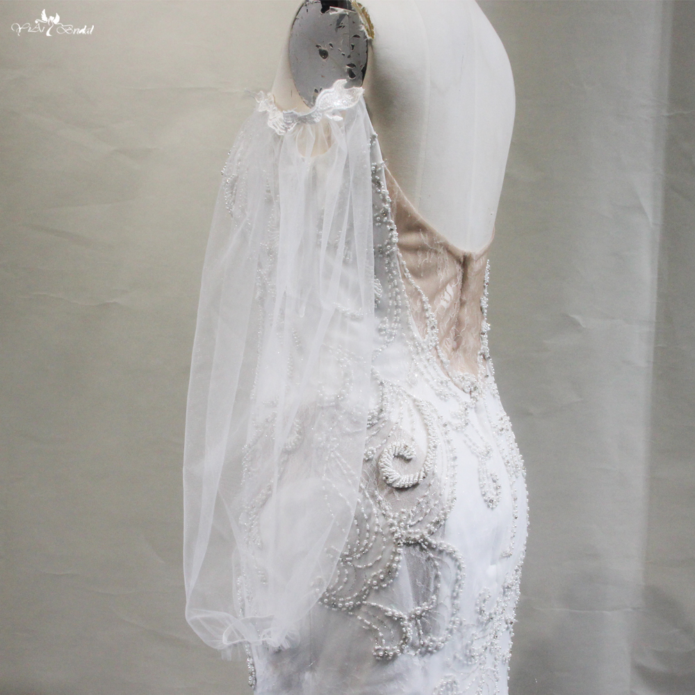 Mermaid Lace Wedding Dress customization With Detachable Long Sleeves RSW1778 Supplier From China | Yiaibridal 12