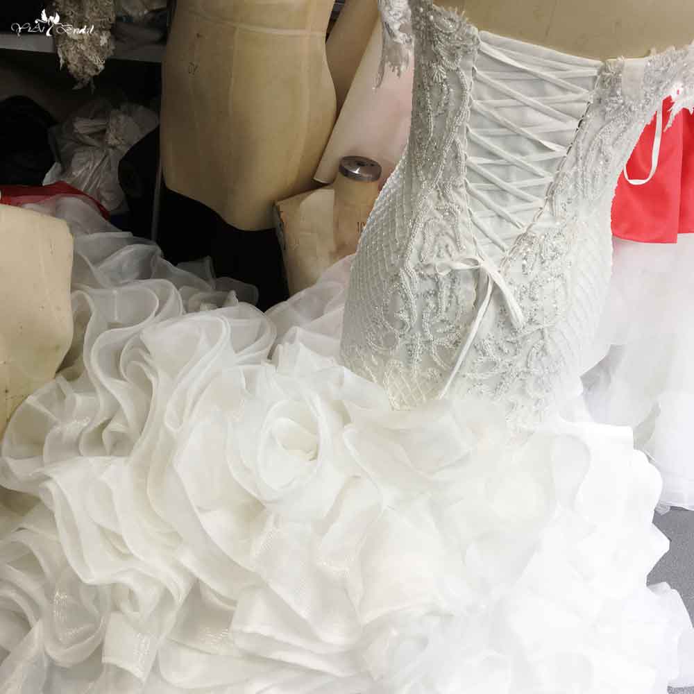 RSW1832 Возлюбленная с плеча Организационная оболочка плюс русалка свадебное платье русалки для больших женщин 10