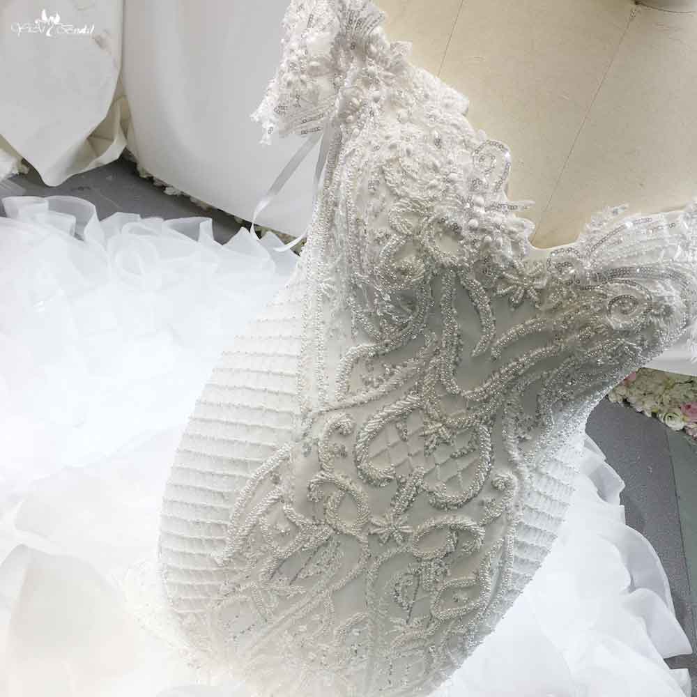 RSW1832 Возлюбленная с плеча Организационная оболочка плюс русалка свадебное платье русалки для больших женщин 9