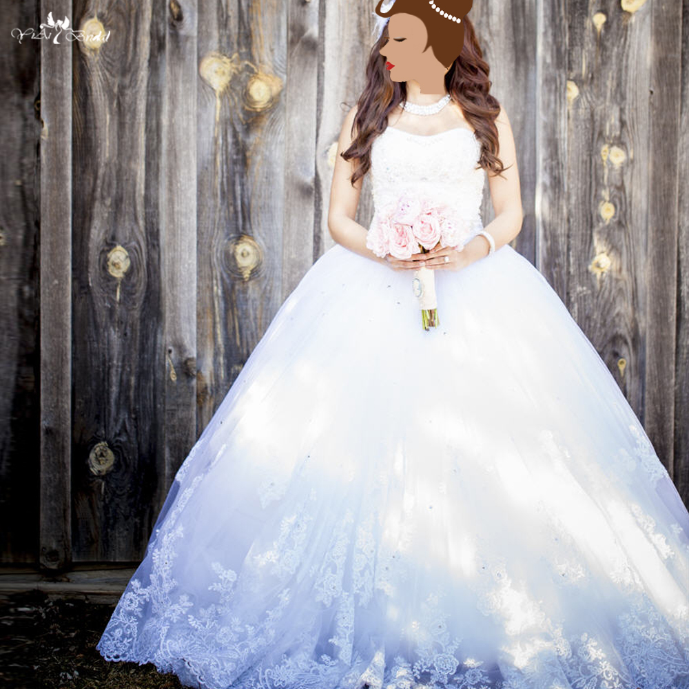 Real Bridal Show Qualidade Luxo Cristal Beading vestido de noiva Fabricante | Yiaibridal 7