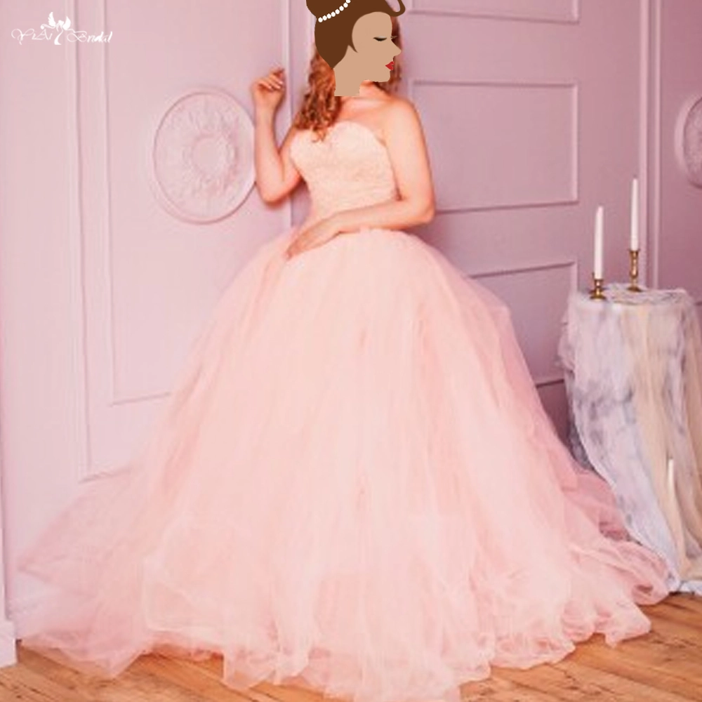 Princess Coral Pink Ball Gown Prom Dress Quinceanera Dresses 1