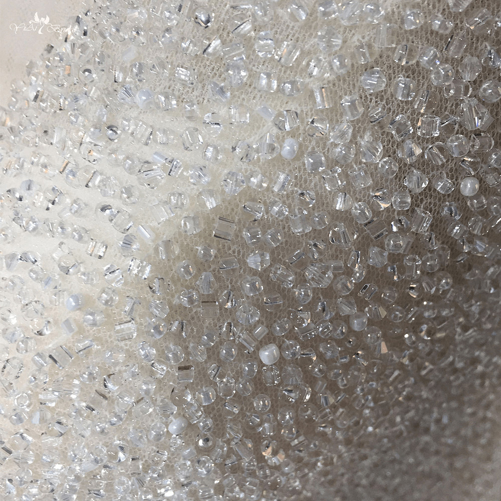 LZ384 Vestido De Noiva Princess Bridal Gown Plus Size Elegant O Neck Long Sleeves Satin Ball Gown Heavy beaded Wedding 12