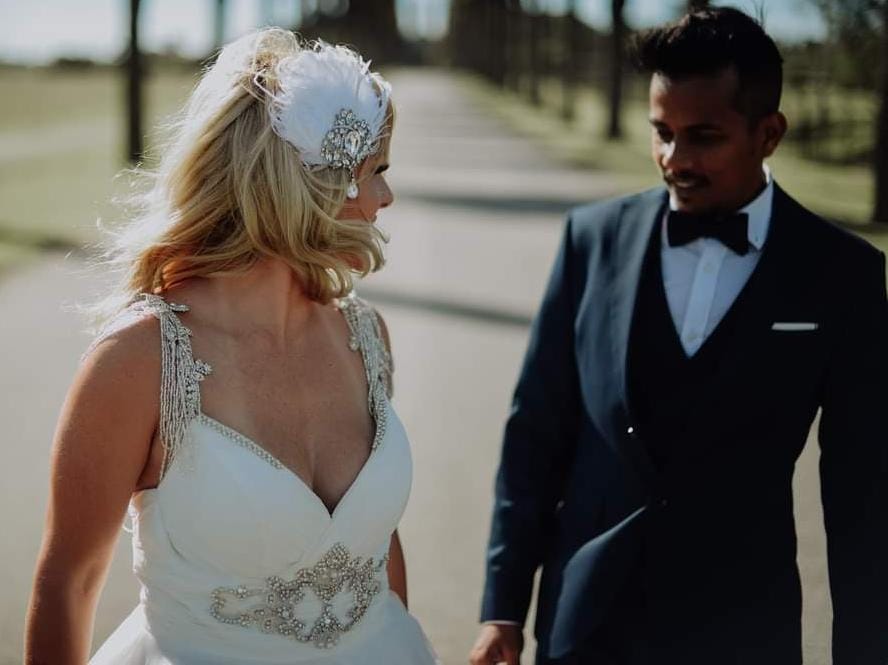 Real Pictures Customer Show Destination Outdoor Wedding Dress Empire Waist Beaded Tassel Spaghetti Strap Robe De Marie 10