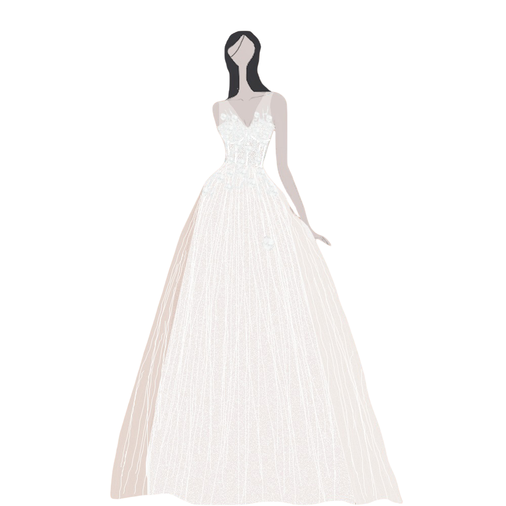 Brautkleid in A-Linie